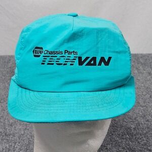 Vintage Swingster NAPA Tech Van Hat Teal Nylon Snapback 90s Made in USA Workwear